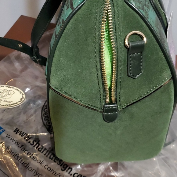 Original by Sharif 1827 Green handbag Needs Tlc - Picture 7 of 14